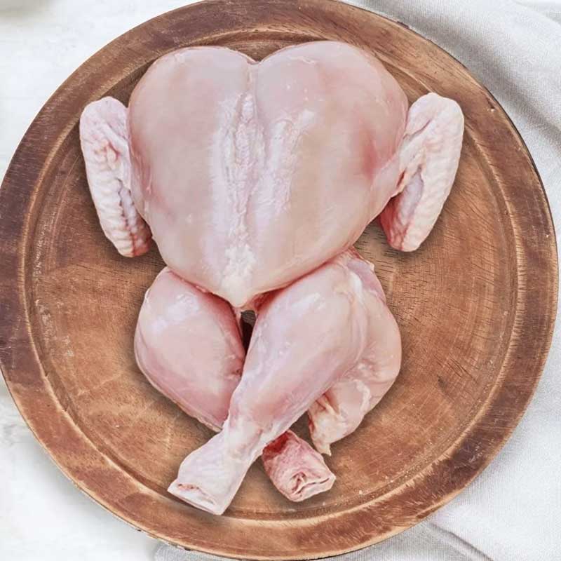 Poultry chicken whole (Without Skin) - 700-800 gram net 1.2-1.4 KG gross 